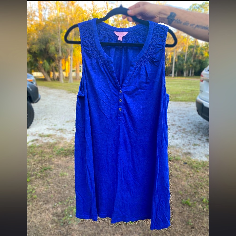 Lilly Pulitzer Blue Tank Top / Sleeveless Blouse / XL